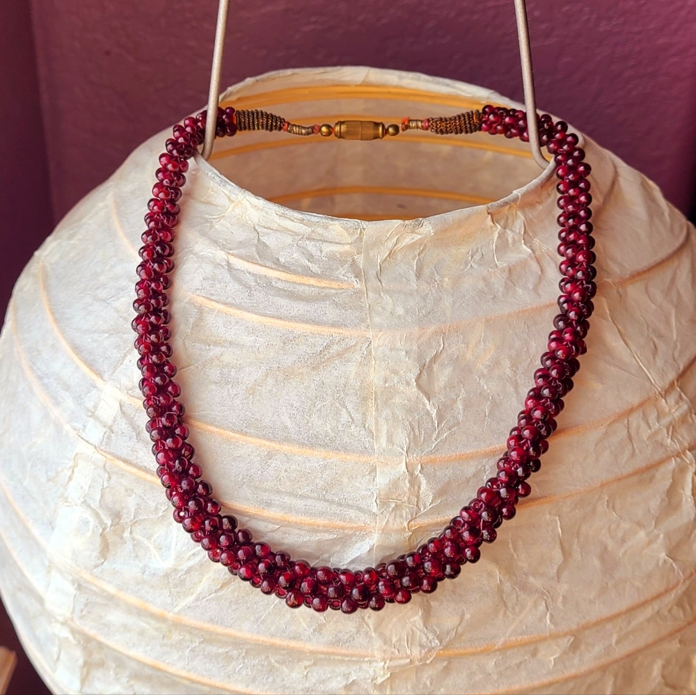 Purple beaded necklace